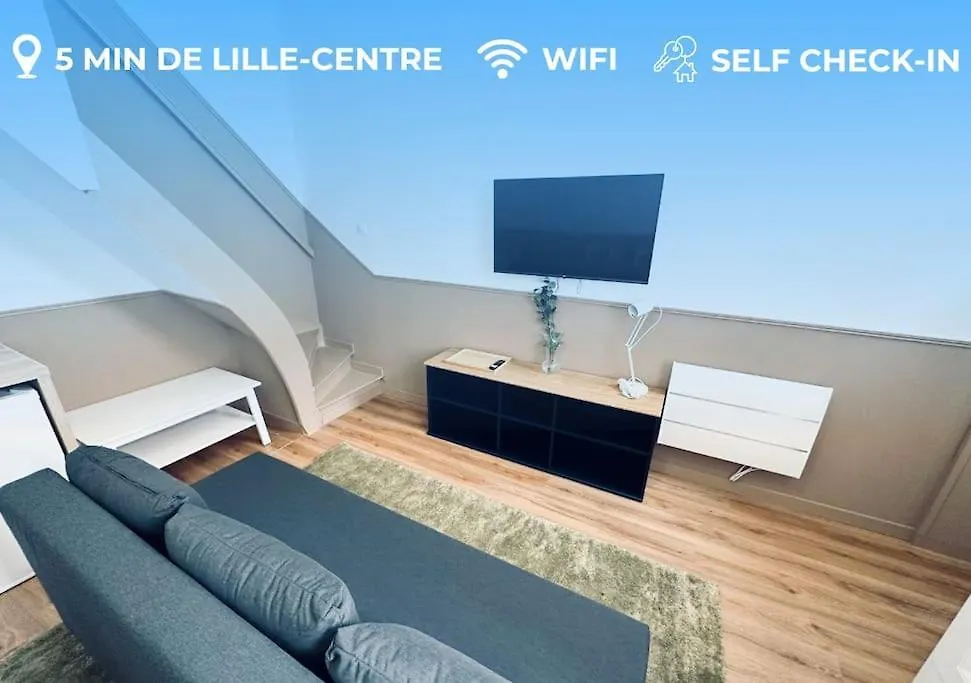Nouveau! Centre Lille T3 Avec Wifi, Tv, Netflix location